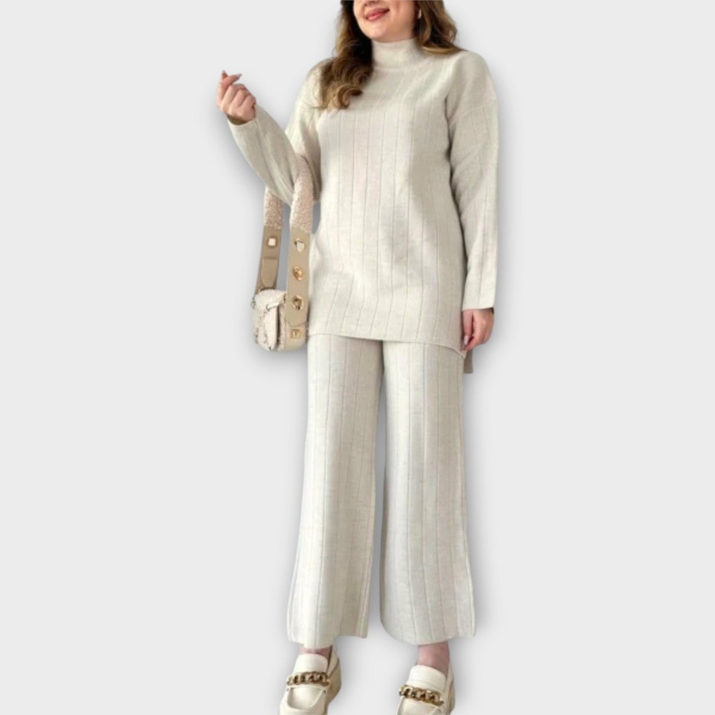 Πλεκτό Σετ με Χαλαρή Εφαρμογή