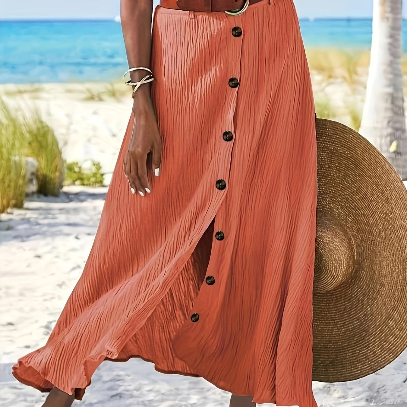 Ημιδιάφανη Μίντι Φούστα με Άνοιγμα