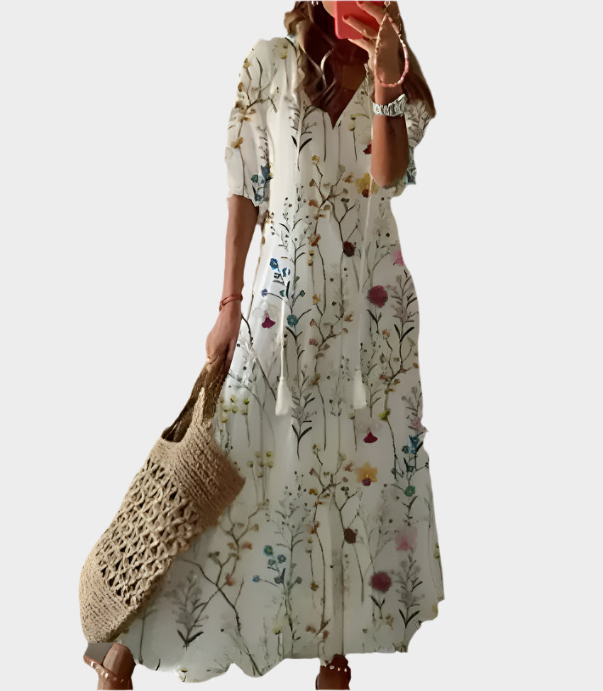 Μπιντάζ Φόρεμα με V-Ντεκολτέ