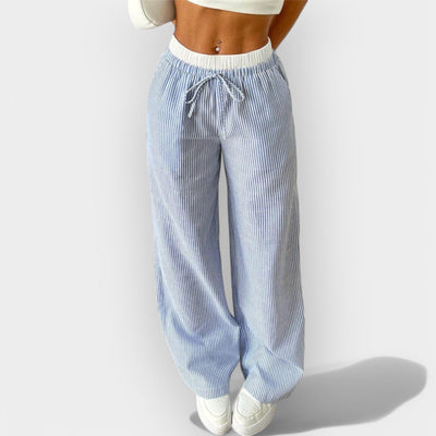 Ριγέ Φαρδύ Παντελόνι