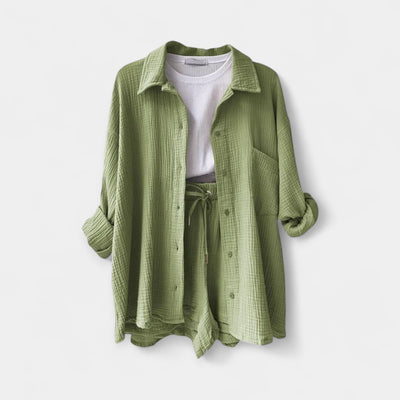 Δίχρωμο Καλοκαιρινό Σετ Τοπ και Σορτς