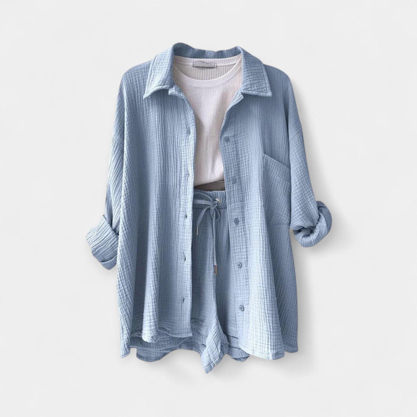 Δίχρωμο Καλοκαιρινό Σετ Τοπ και Σορτς