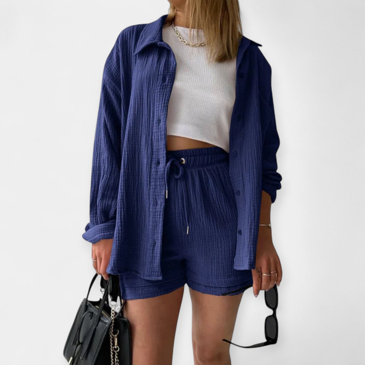 Δίχρωμο Καλοκαιρινό Σετ Τοπ και Σορτς