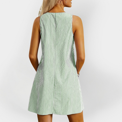 Αμάνικο Ριγέ Φόρεμα