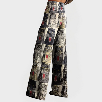 Στιλάτο Τζιν με Φαρδιά Μπατζάκια και Άνετη Γραμμή