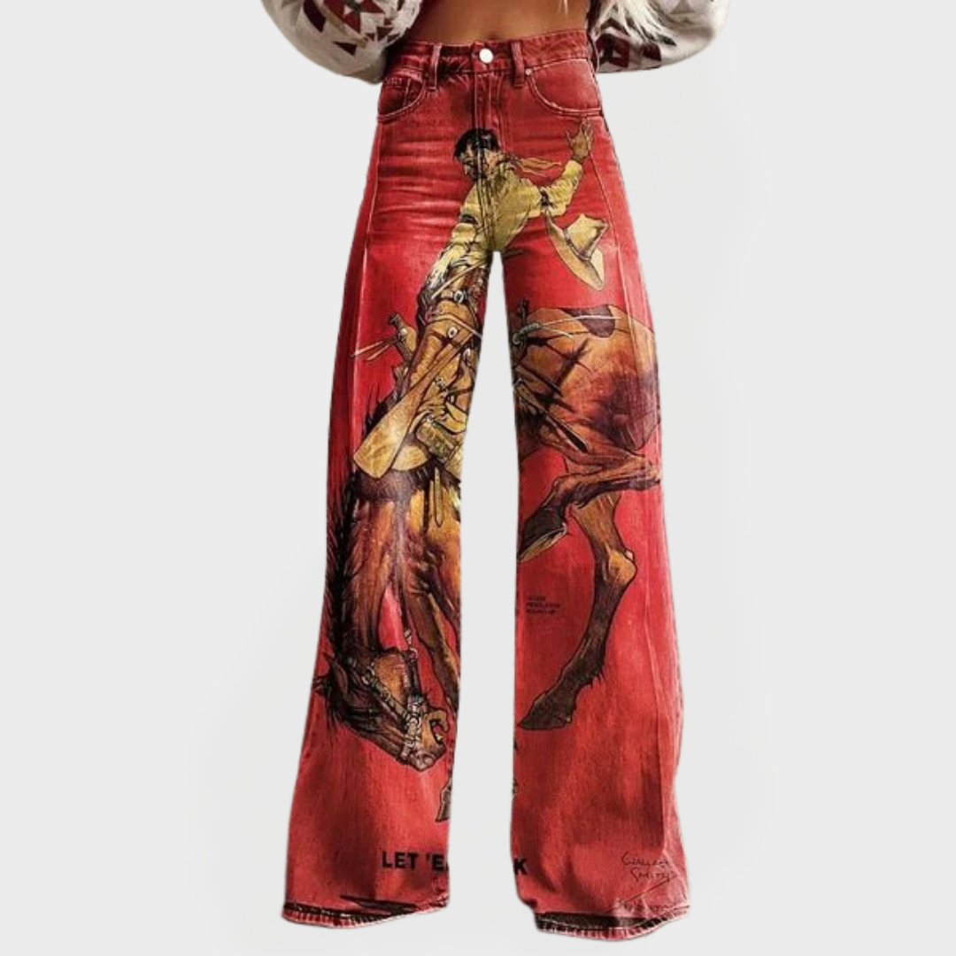 Στιλάτο Καθημερινό Τζιν με Φαρδιά Μπατζάκια