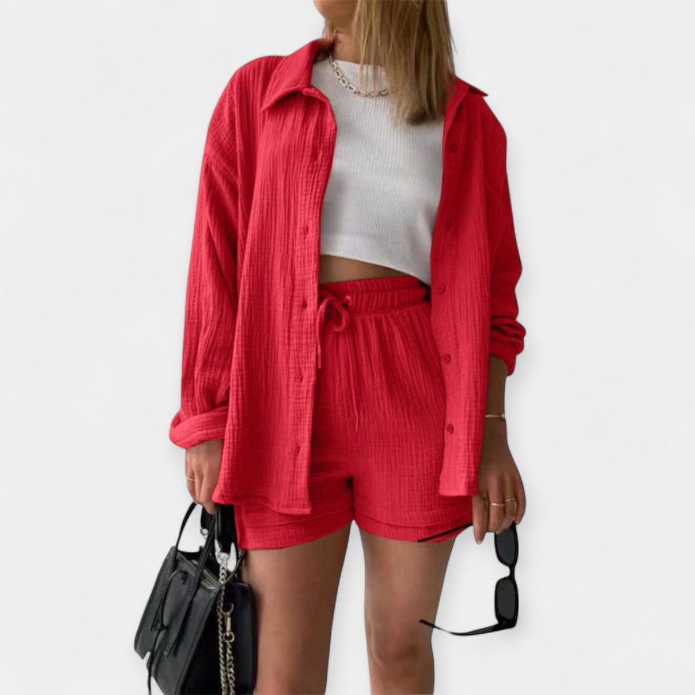 Δίχρωμο Καλοκαιρινό Σετ Τοπ και Σορτς