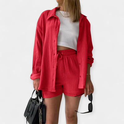 Δίχρωμο Καλοκαιρινό Σετ Τοπ και Σορτς