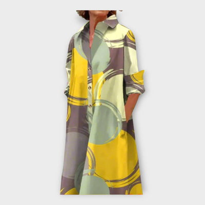 Χειροποίητο Φόρεμα με Γεωμετρικό Σχέδιο