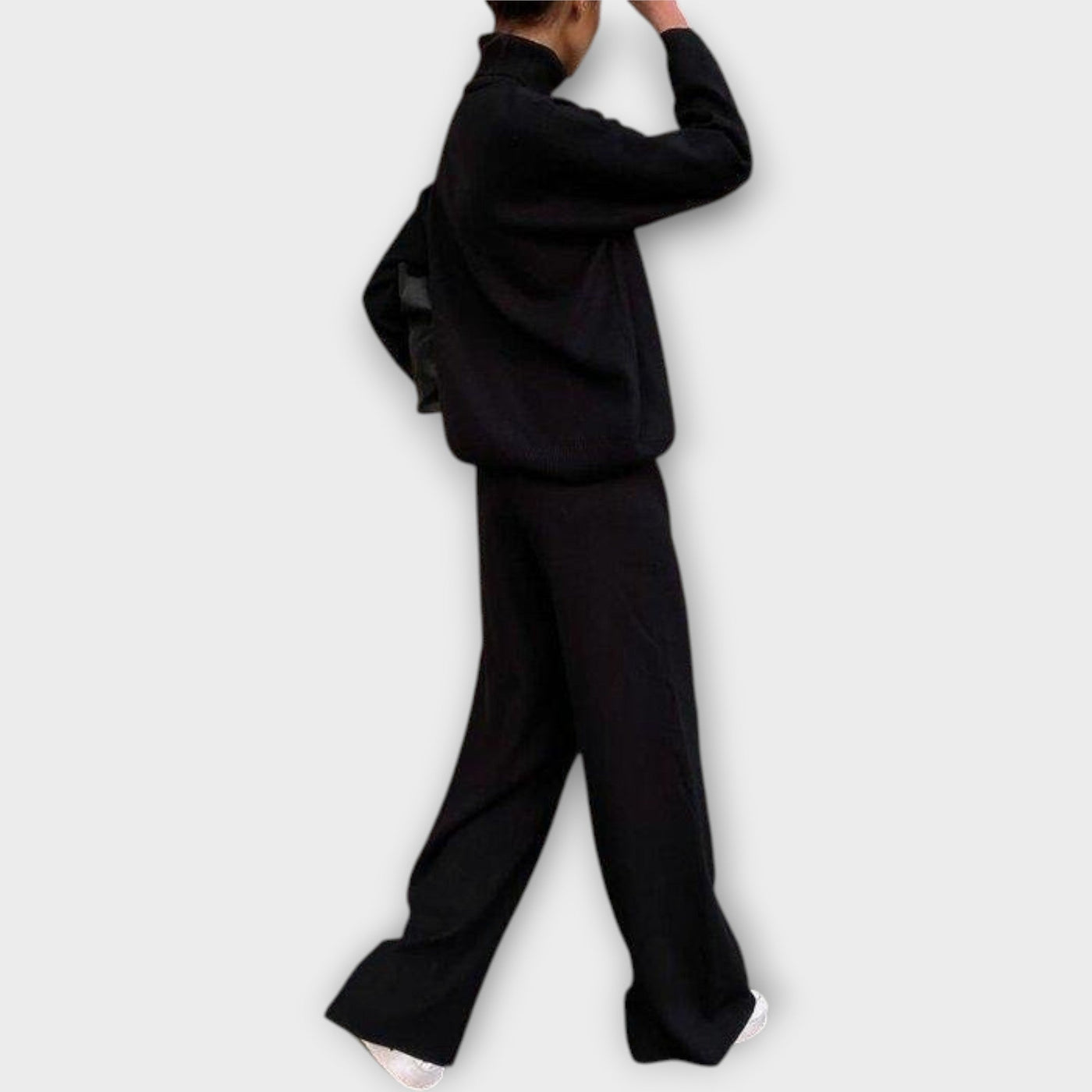 Πλεκτό Σετ με Ζιβάγκο και Παντελόνι 