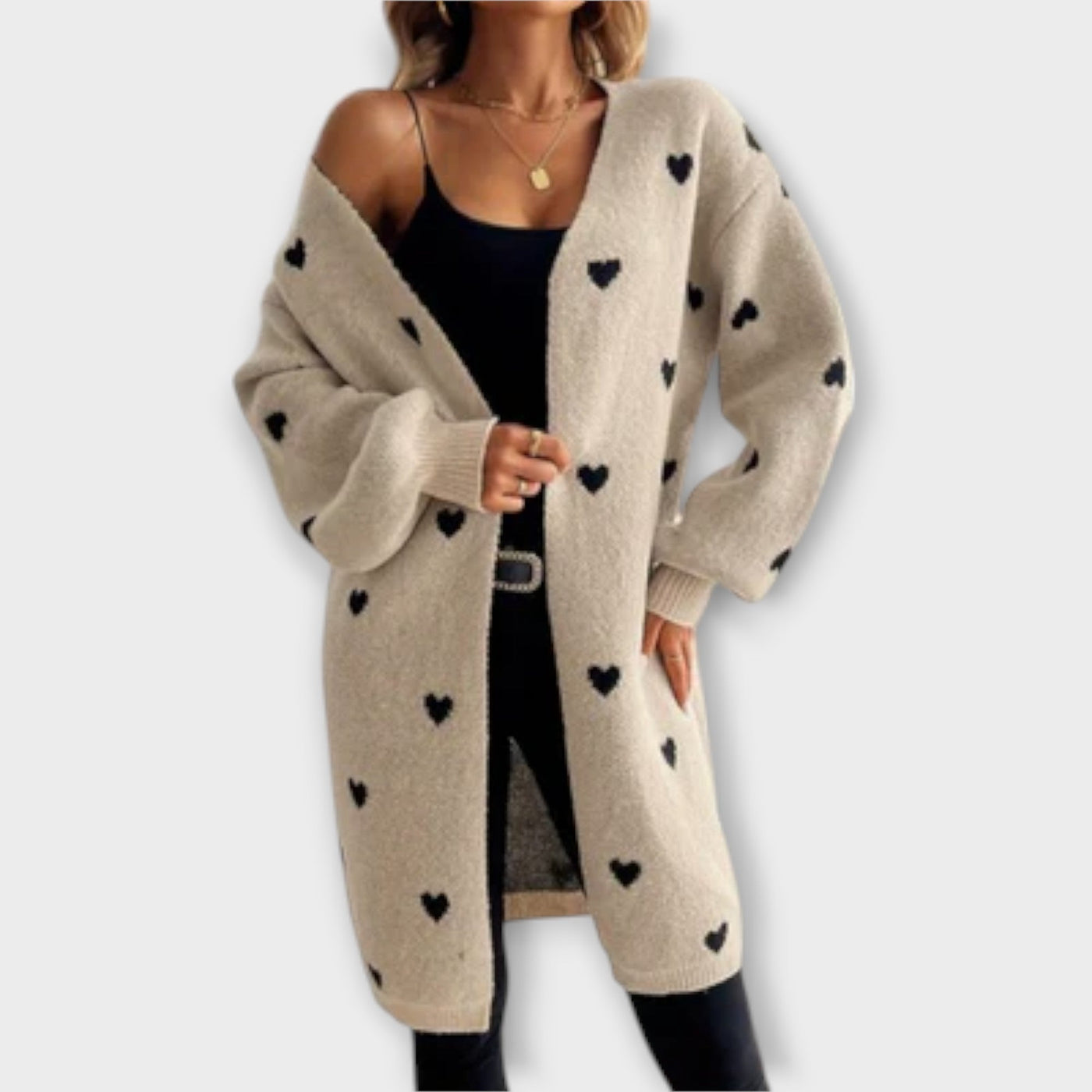 Τζούλια - Καρντιγκάν με σχέδιο καρδιάς