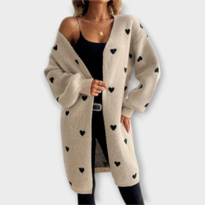 Τζούλια - Καρντιγκάν με σχέδιο καρδιάς