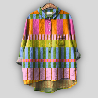 Λινή Μπλούζα “Καλοκαιρινό Μωσαϊκό”