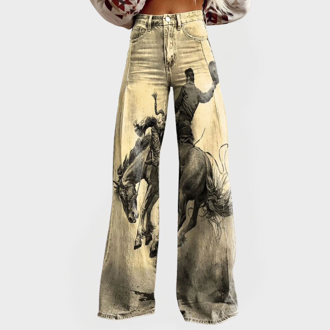 Άνετο Τζιν με Φαρδιά Μπατζάκια και Χαλαρή Εφαρμογή