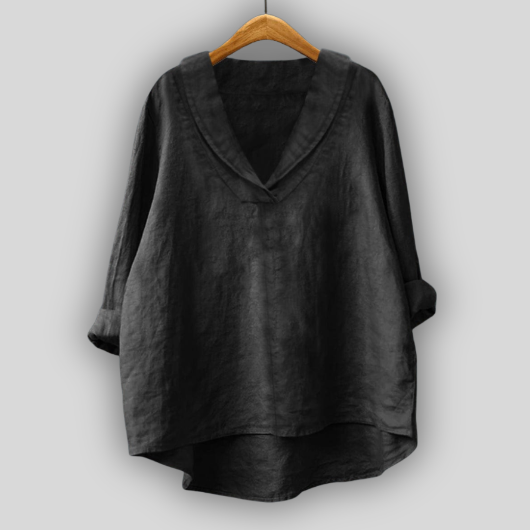 Λινή Μπλούζα Χρυσή Αύρα