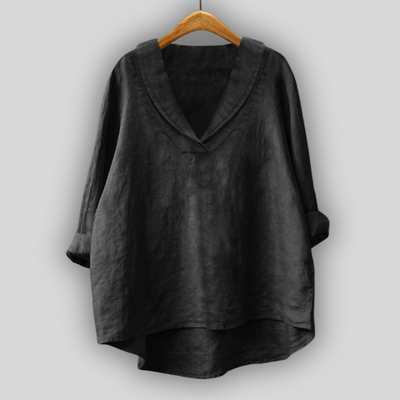 Λινή Μπλούζα Χρυσή Αύρα