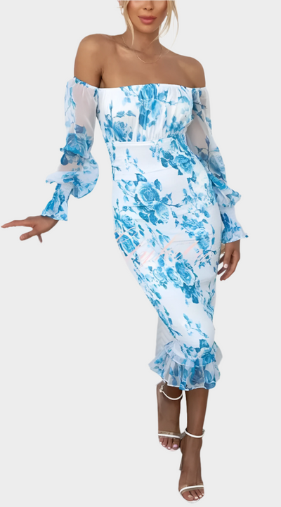 Γλυκό Φλοράλ Midi Φόρεμα