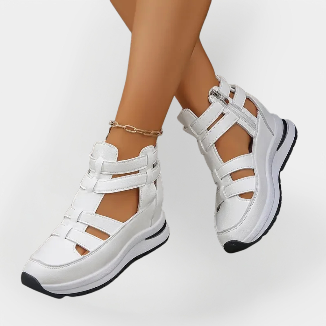 Κομψό Ελαφρύ Σανδάλι με Τακούνι και Πλαϊνό Φερμουάρ