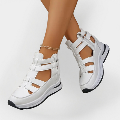 Κομψό Ελαφρύ Σανδάλι με Τακούνι και Πλαϊνό Φερμουάρ