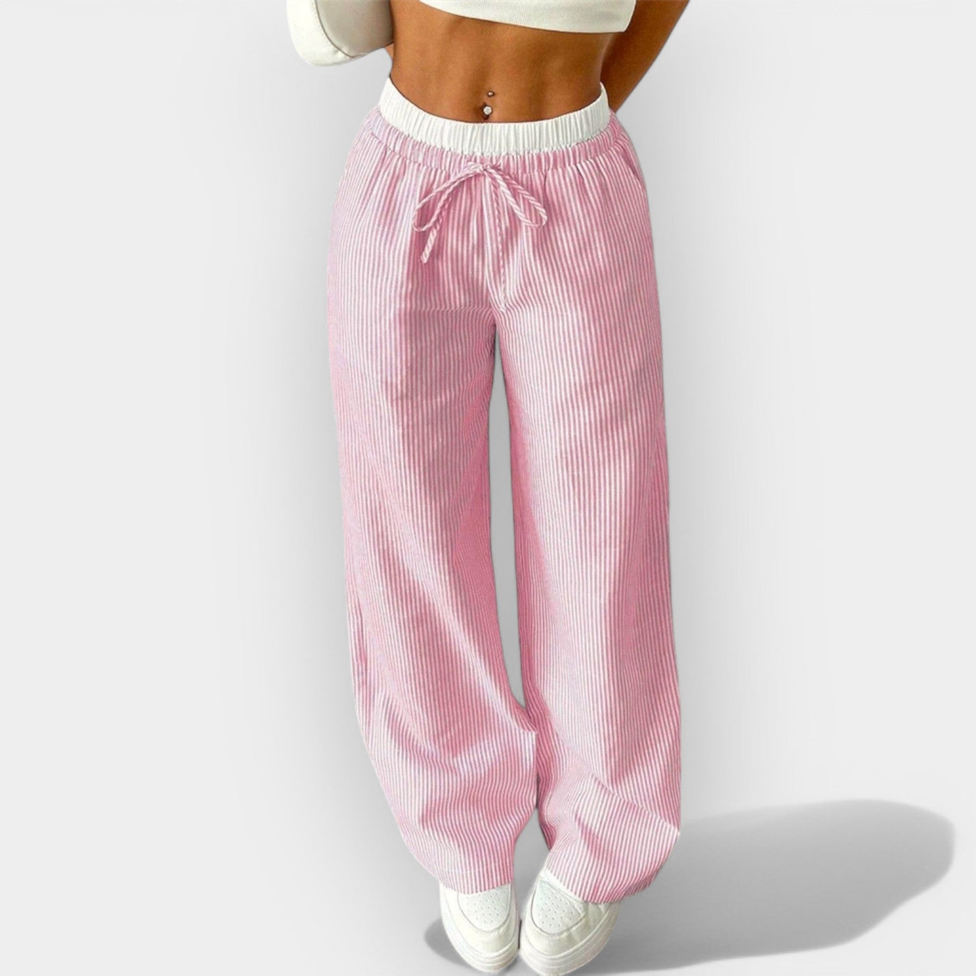 Ριγέ Φαρδύ Παντελόνι