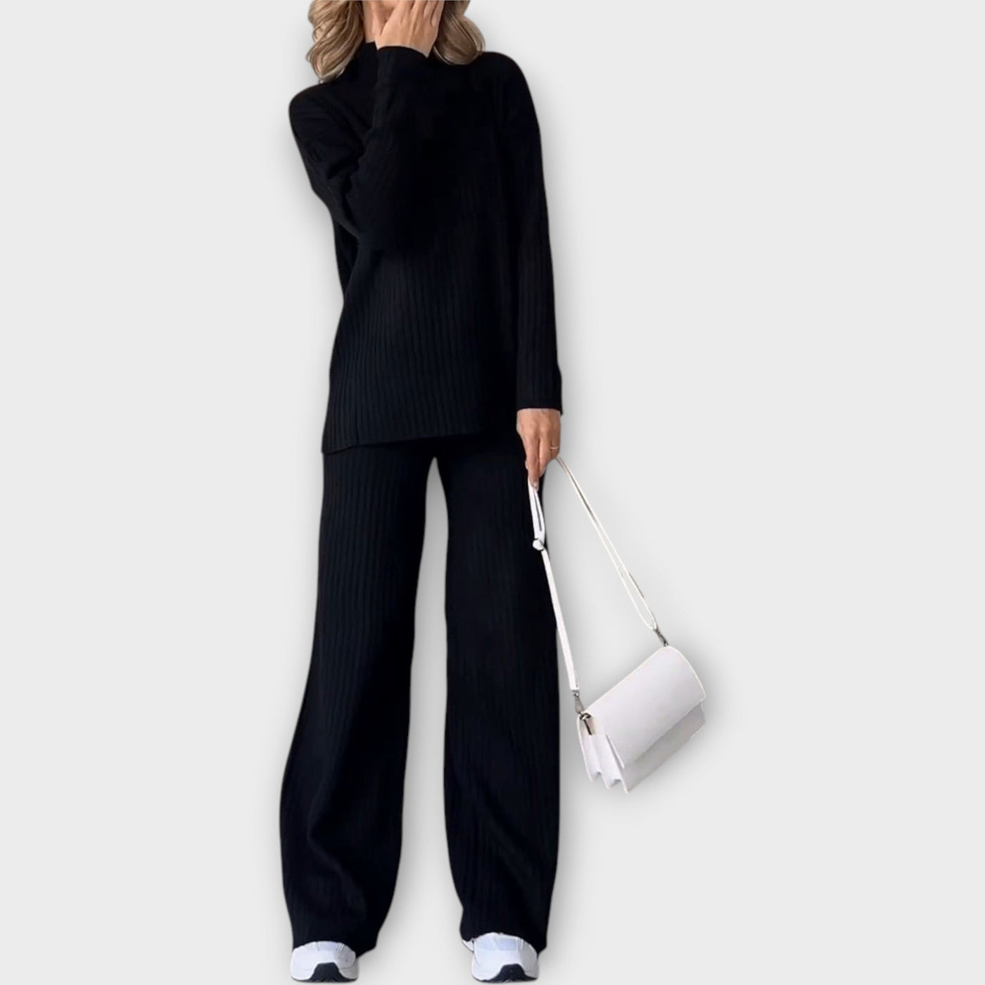 Πλεκτό Σετ με Άνετη Γραμμή