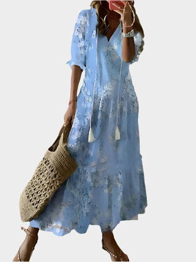 Μπιντάζ Φόρεμα με V-Ντεκολτέ