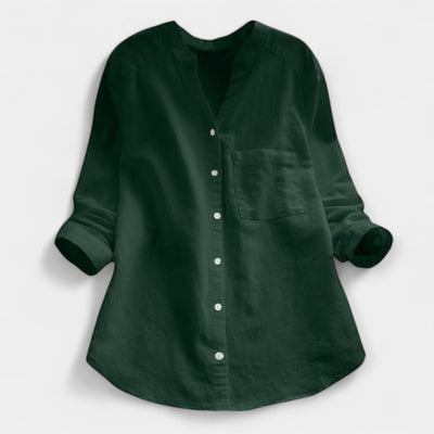 Άνετο Πουκάμισο από Λινό και Βαμβάκι