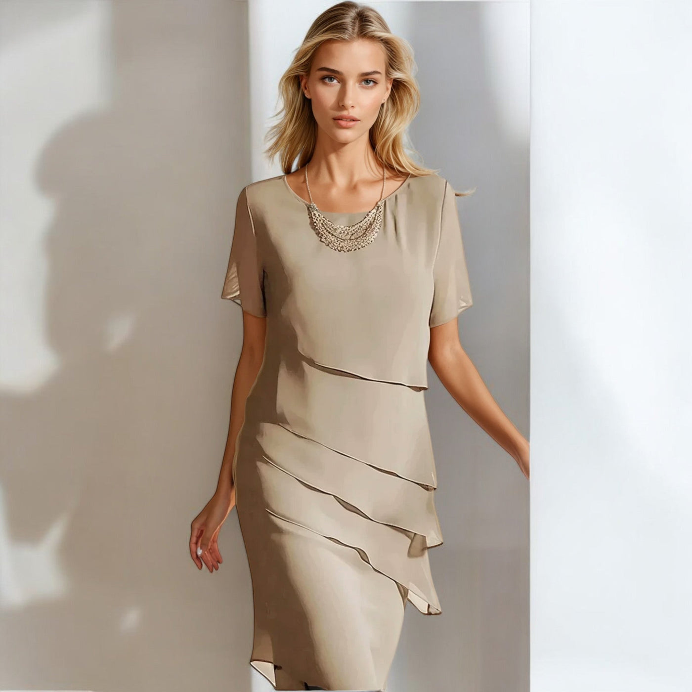 Κομψό Σιφόν Φόρεμα