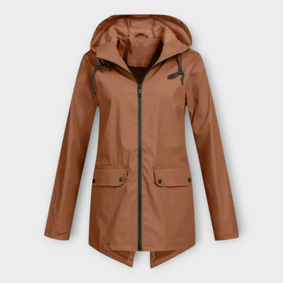 Κομψό Αδιάβροχο Μπουφάν με Κουκούλα 