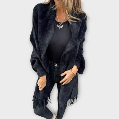 Πλεκτό παλτό με Κρόσσια 