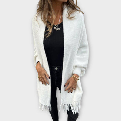 Πλεκτό παλτό με Κρόσσια 