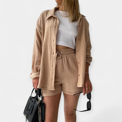 Δίχρωμο Καλοκαιρινό Σετ Τοπ και Σορτς