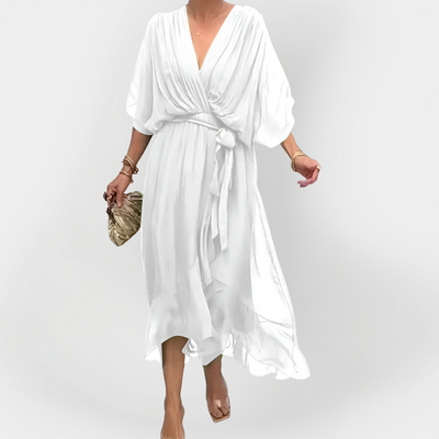 Φόρεμα Σιφόν με V-λαιμό