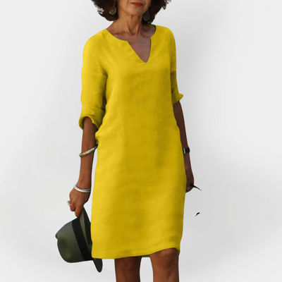 Καθημερινό Φόρεμα με V Λαιμόκοψη