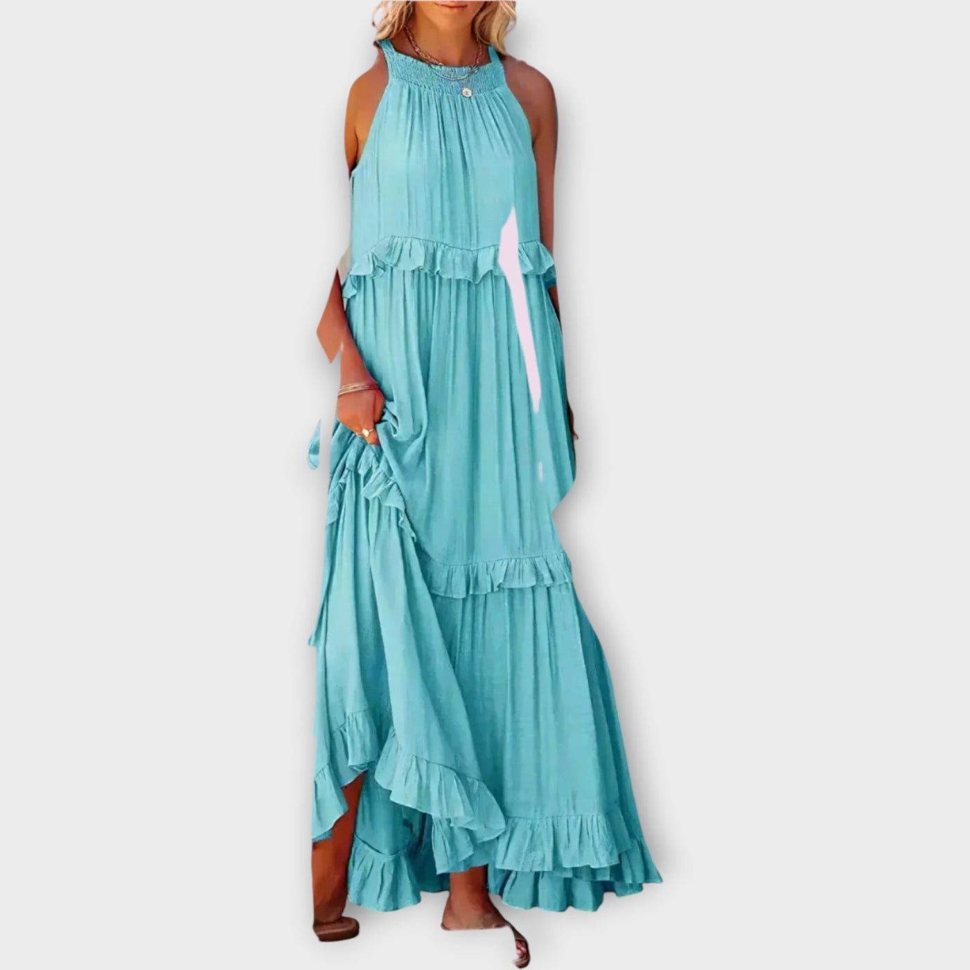 Φόρεμα με Λεπτές Τιράντες και Κομψή Γραμμή