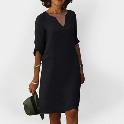 Καθημερινό Φόρεμα με V Λαιμόκοψη