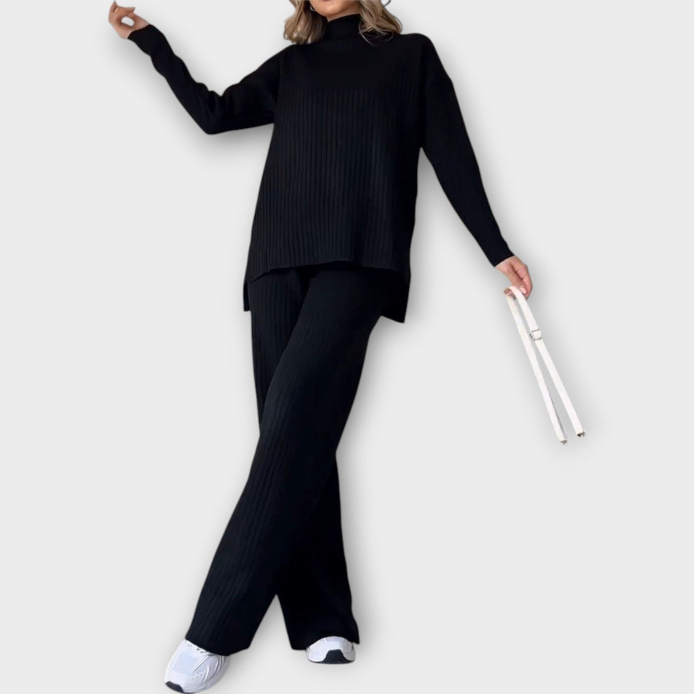 Πλεκτό Σετ με Άνετη Γραμμή