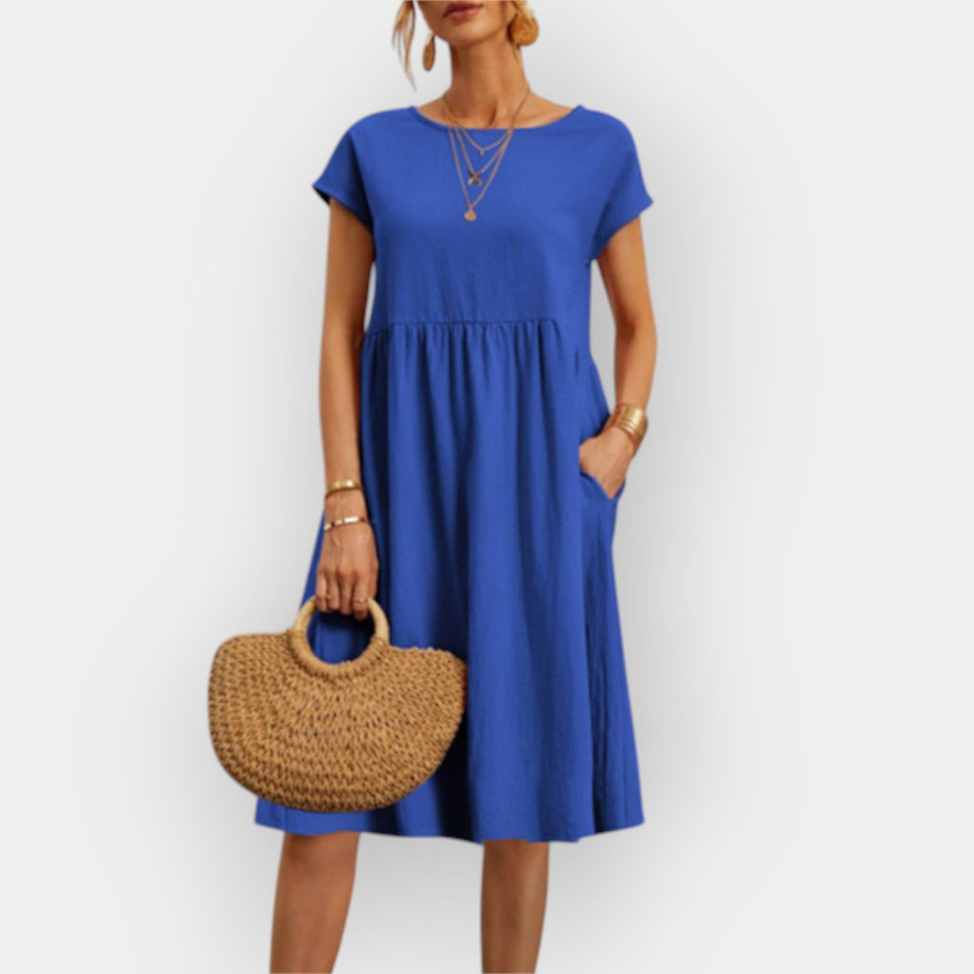 Μίντι Φόρεμα με Λιτές Γραμμές