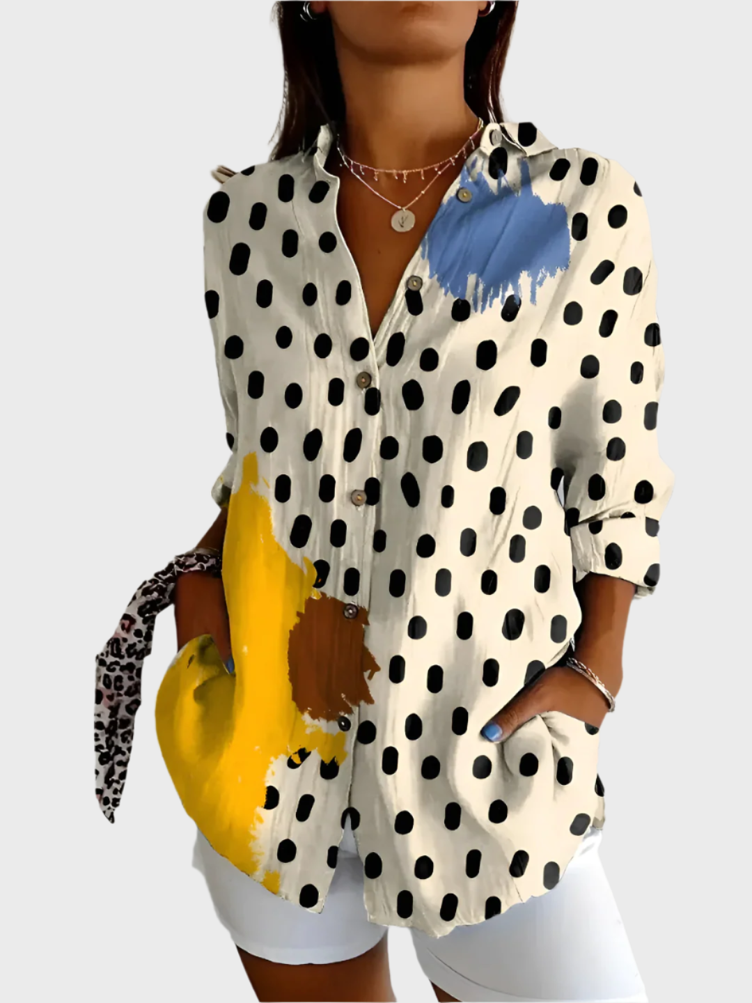 Μπλούζα Βαμβακερή με Φλοράλ Σχέδιο