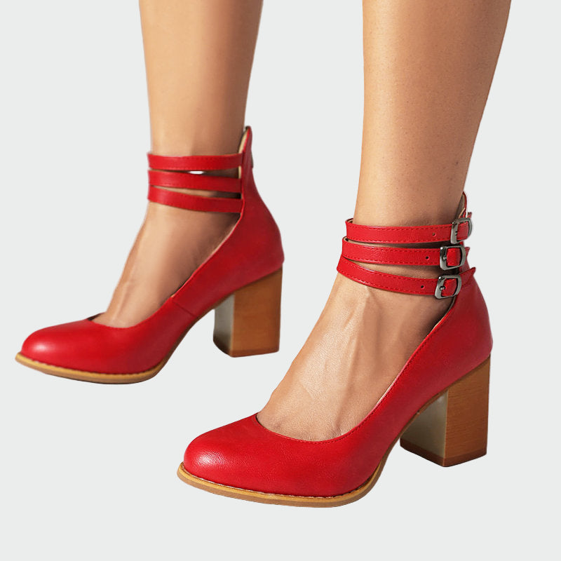 Κάα™ | Κομψά Σανδάλια με Χοντρό Τακούνι