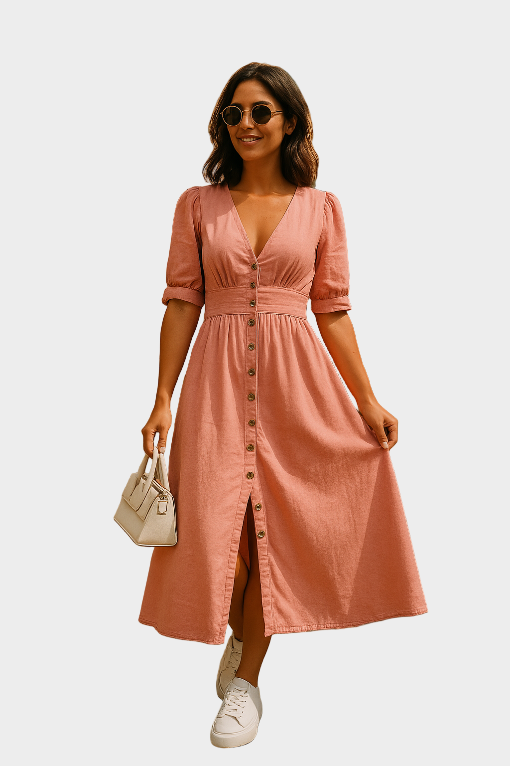 Κουμπωτό τζιν φόρεμα