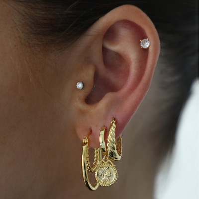 Σκουλαρίκια Στριφτά με Στυλ Twist 