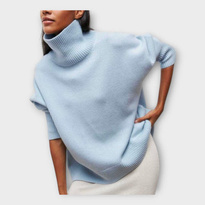 Πλεκτό Πουλόβερ με Ψηλό Γιακά