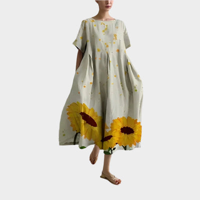 Άνετο Μακρύ Ρετρό Φόρεμα