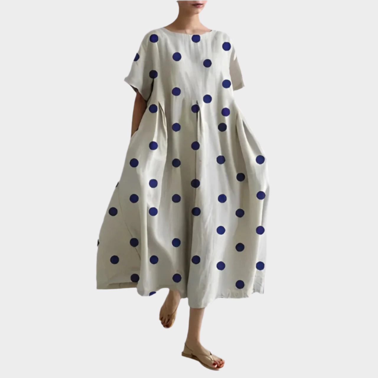 Άνετο Μακρύ Ρετρό Φόρεμα