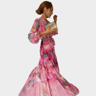 Midi Φόρεμα με Λουλούδια