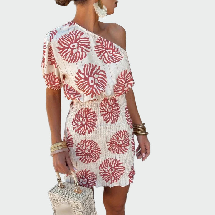 Κομψό Ασύμμετρο Φόρεμα