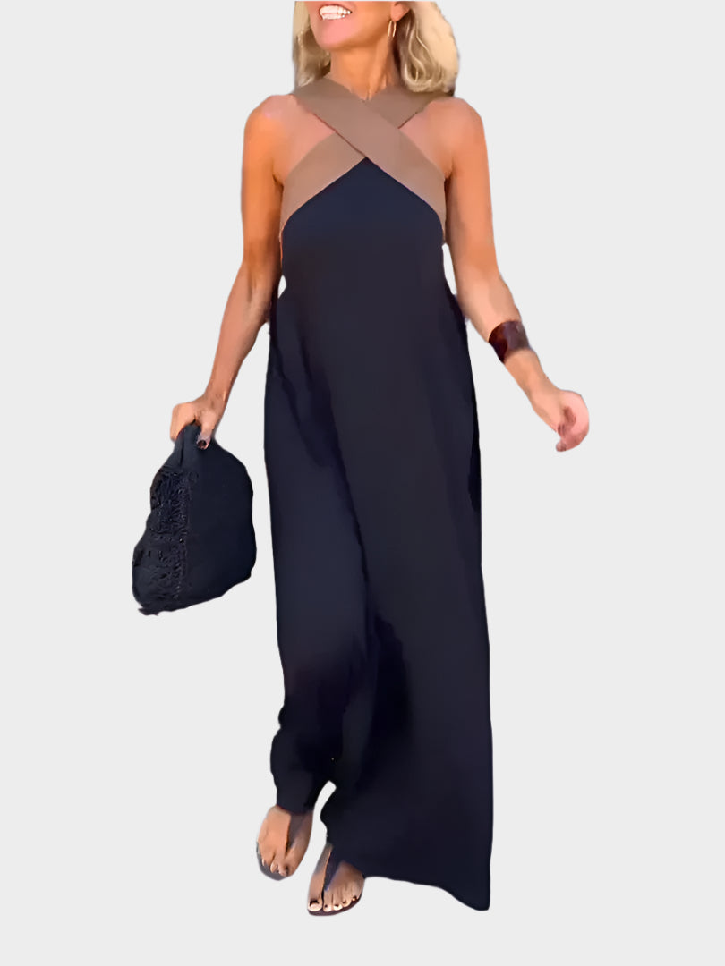 Κομψό Φόρεμα με Ανοιχτή Λαιμόκοψη