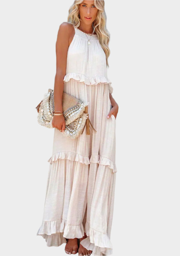 Ρετρό Φόρεμα Midi με Άνετα Μανίκια