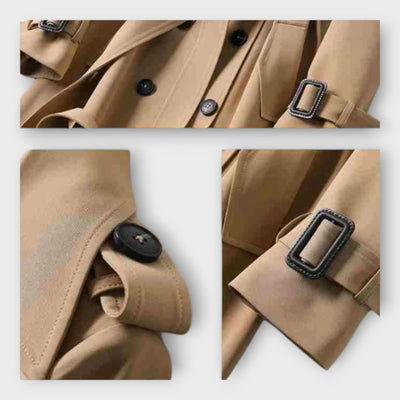 Κλασικό Μακρύ Trench Coat με Ζώνη 